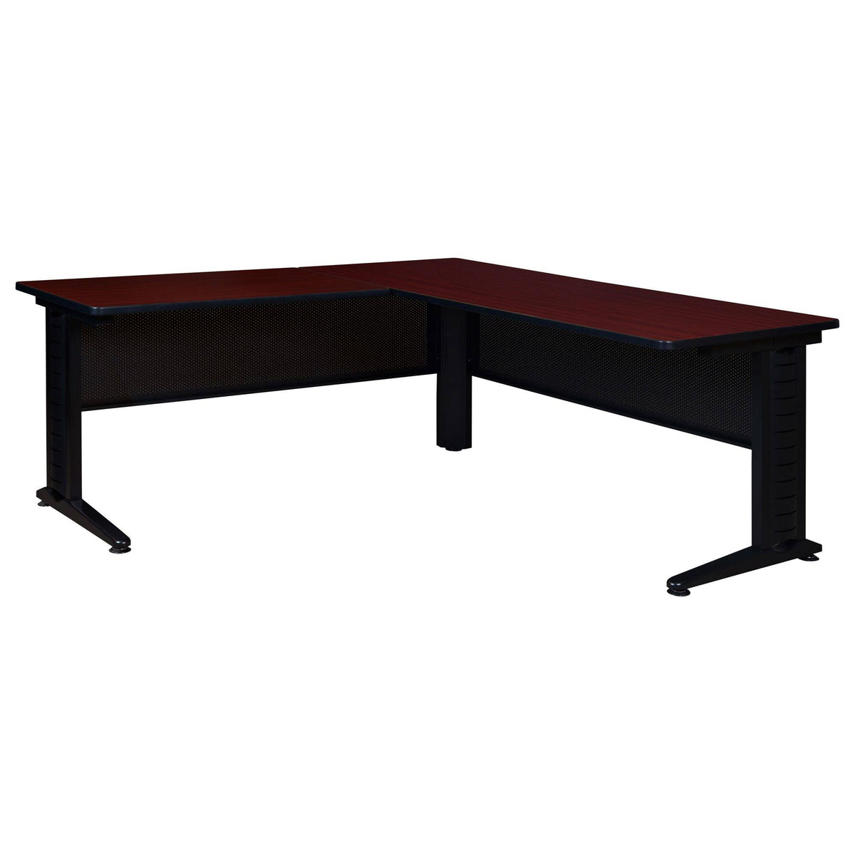 Mahogany L-Desk Shell with Return Y905395