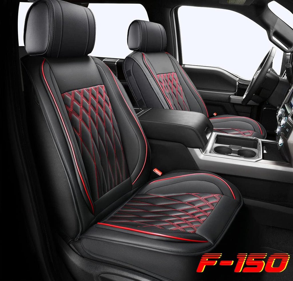 1 Pair Front Car Seat Covers Waterproof Leather B13391