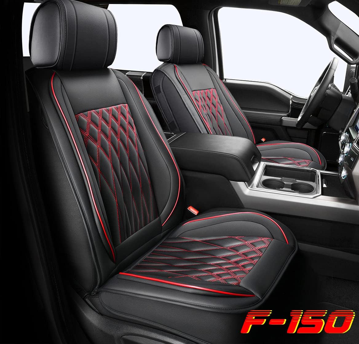 1 Pair Front Car Seat Covers Waterproof Leather B13391