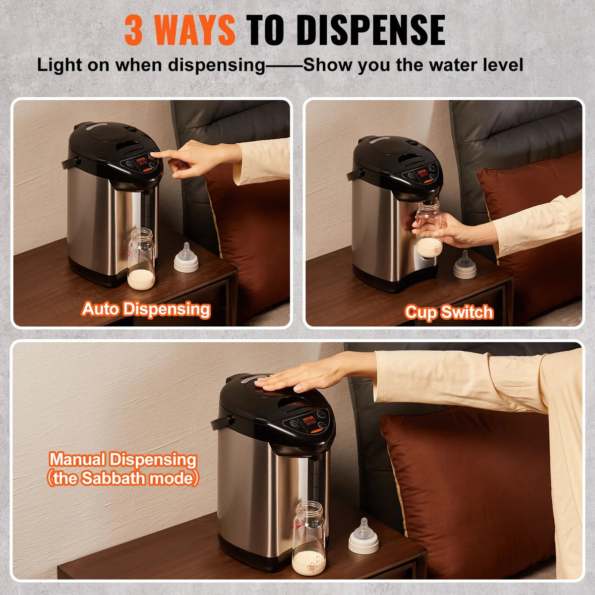 3L Electric Countertop Hot Water Dispenser U428926
