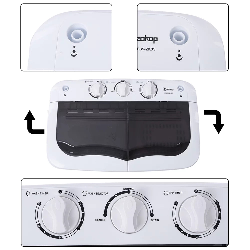 14.3 lbs Twin Tub Washer and Dryer E39302