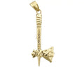 14K Gold 3D Tomahawk Pendant S294