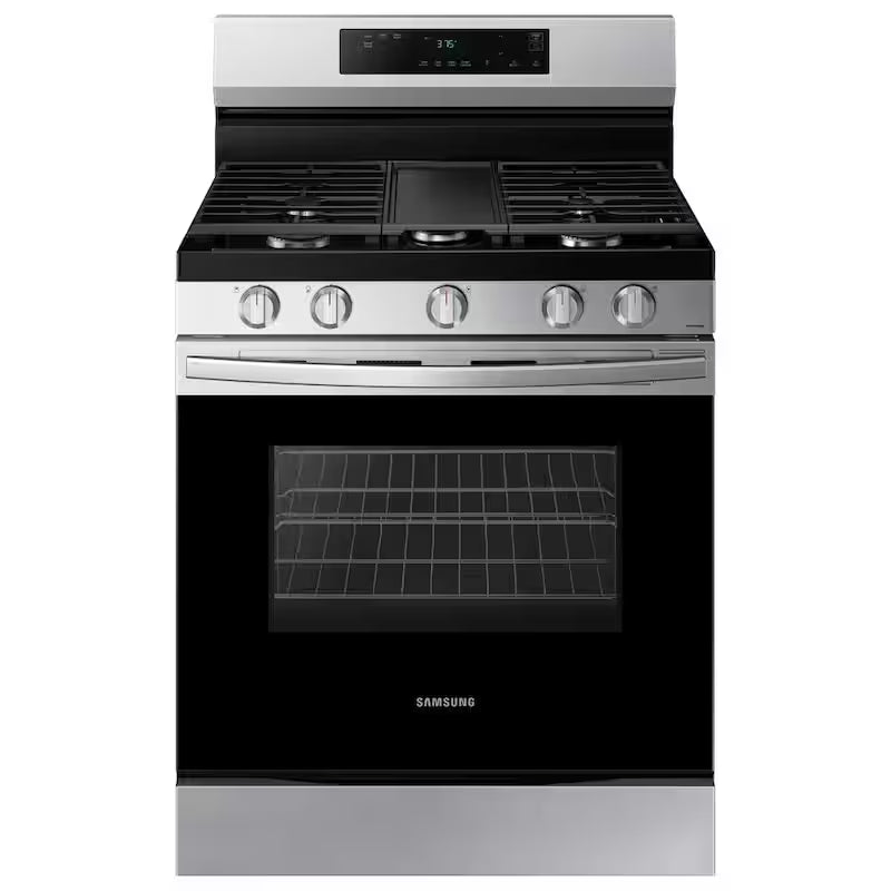 6.0 cu. ft. Smart Freestanding Gas Range with Integrated Griddle in Stainless Steel F875