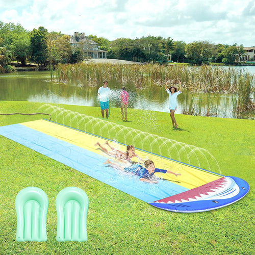 16FT Double Water Slides with Sprinklers K6095