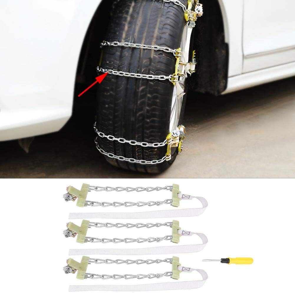 Tire Anti-skid Steel Snow Chain, Pack of 2, Medium M421197
