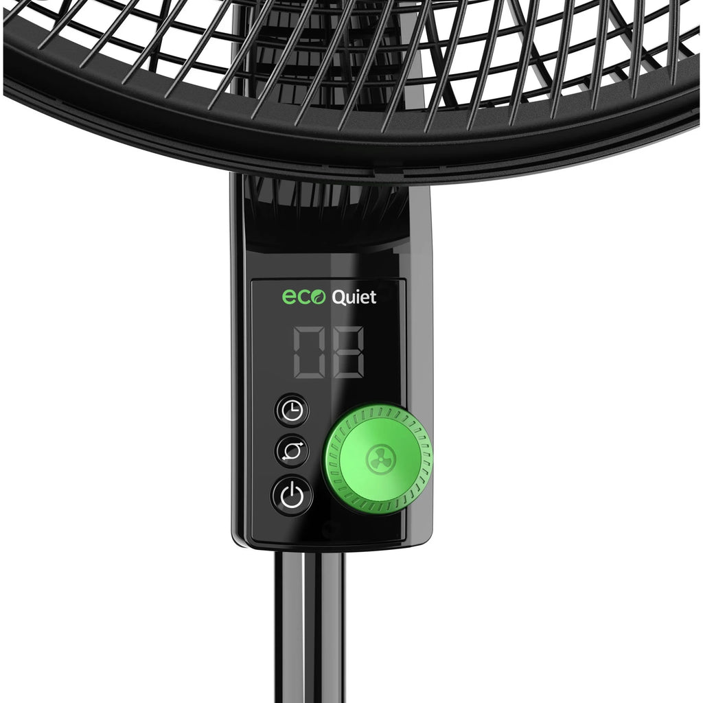 18" DC Motor Pedestal Fan with Remote, Black F455537