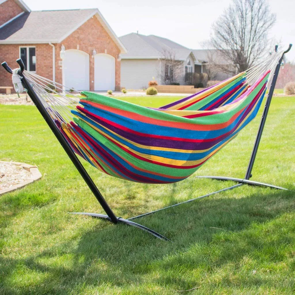 Double Camping Hammock with Stand A7958