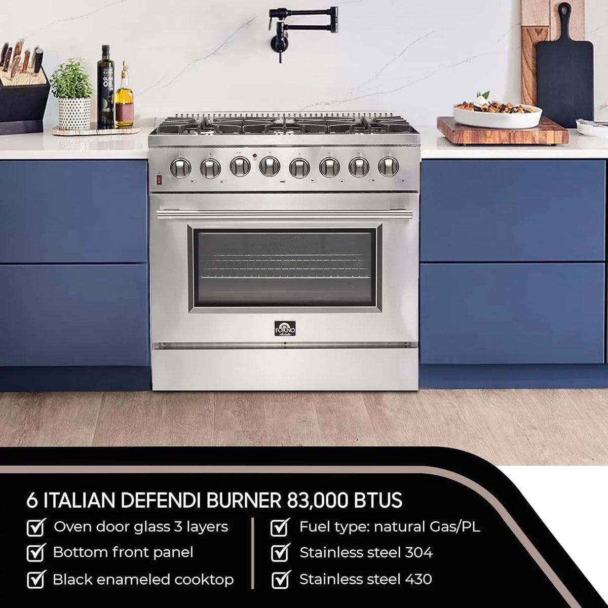 Gold 36" Freestanding Dual Fuel Range U129