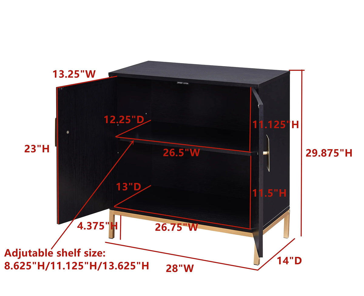 2 Door Modern Wood Accent Cabinet T397