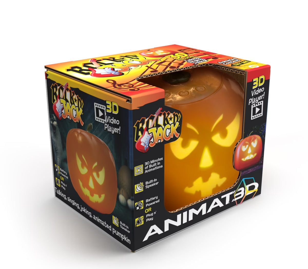 Rockin Jack Talking Animated Pumpkin with Video Projector & Speaker I5940