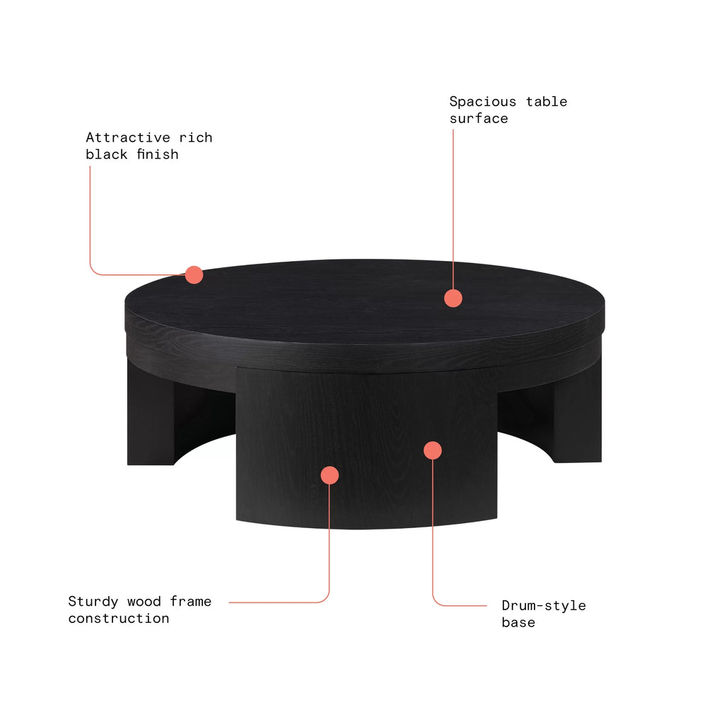 Round Black Coffee Table M59234