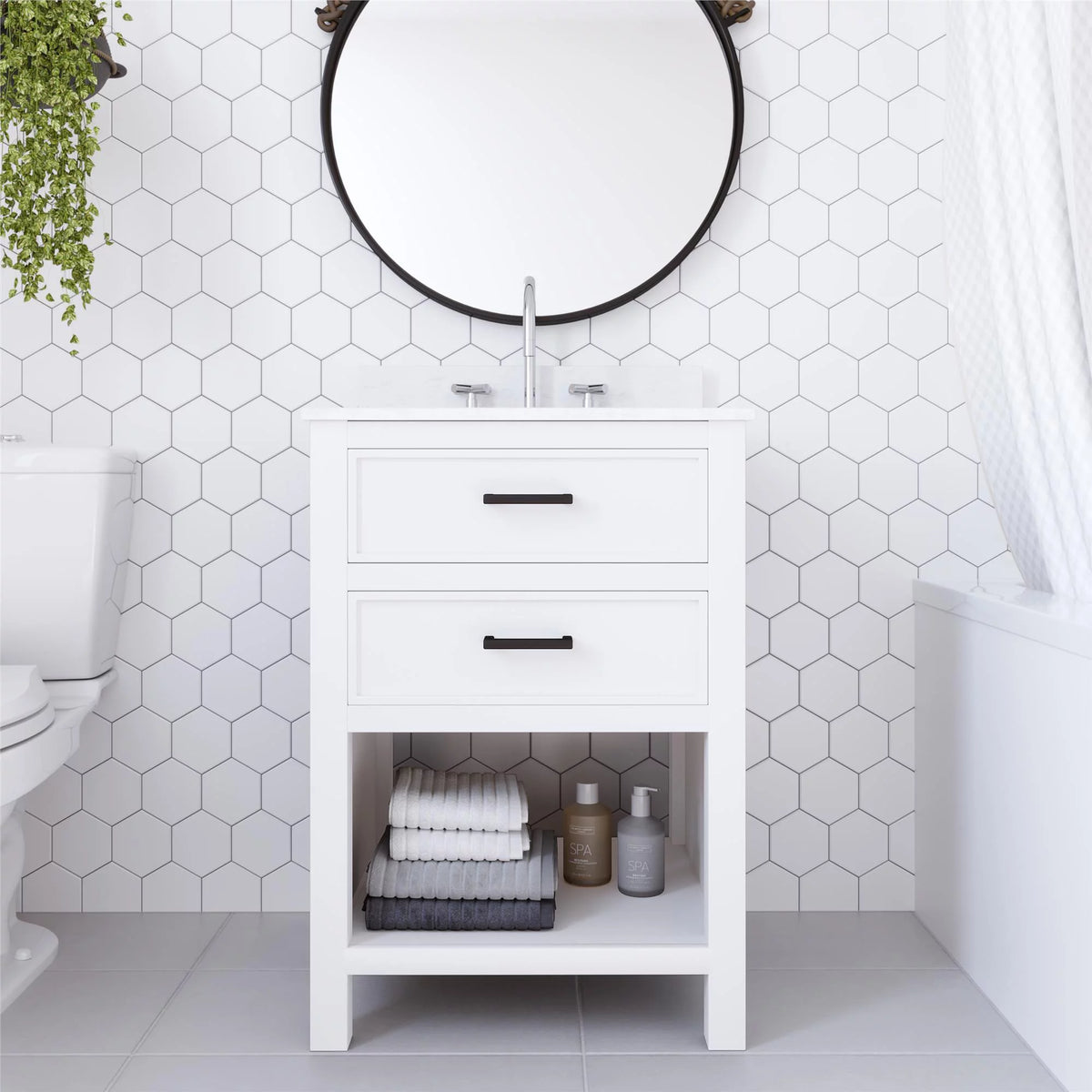 24 Inch Bathroom Vanity with Ceramic Sink X12194