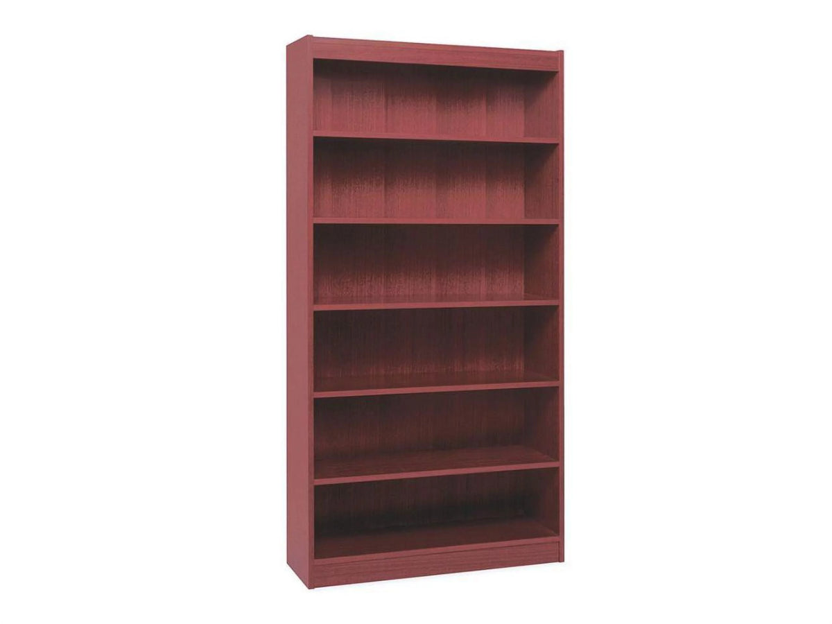 Hardwood Veneer Bookcase 36" x 12" x 72" Mahogany D4309
