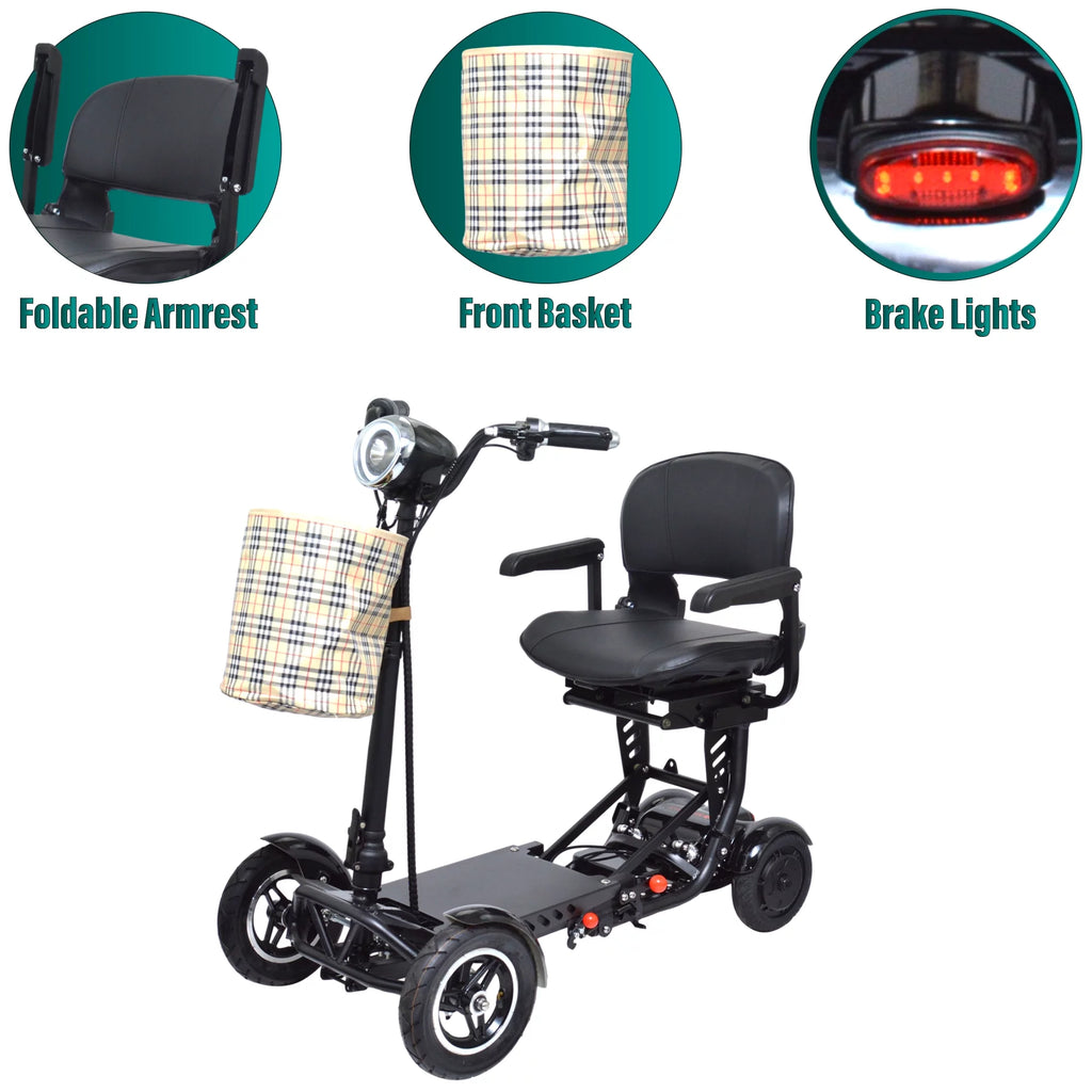 4 Wheel Foldable Powered Mobility Scooter with Seat Z541