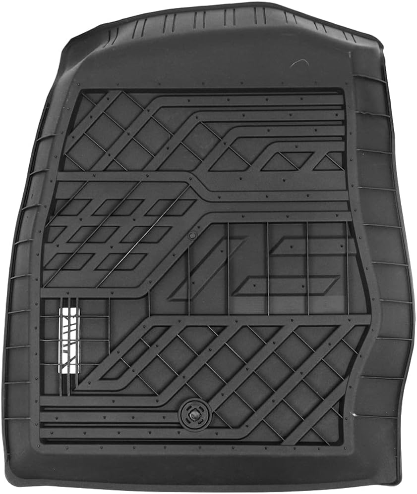 3D Design All Weather TPE Floor Liners for Ford Explorer 2019 2021, 1st and 2nd Row Black V5626