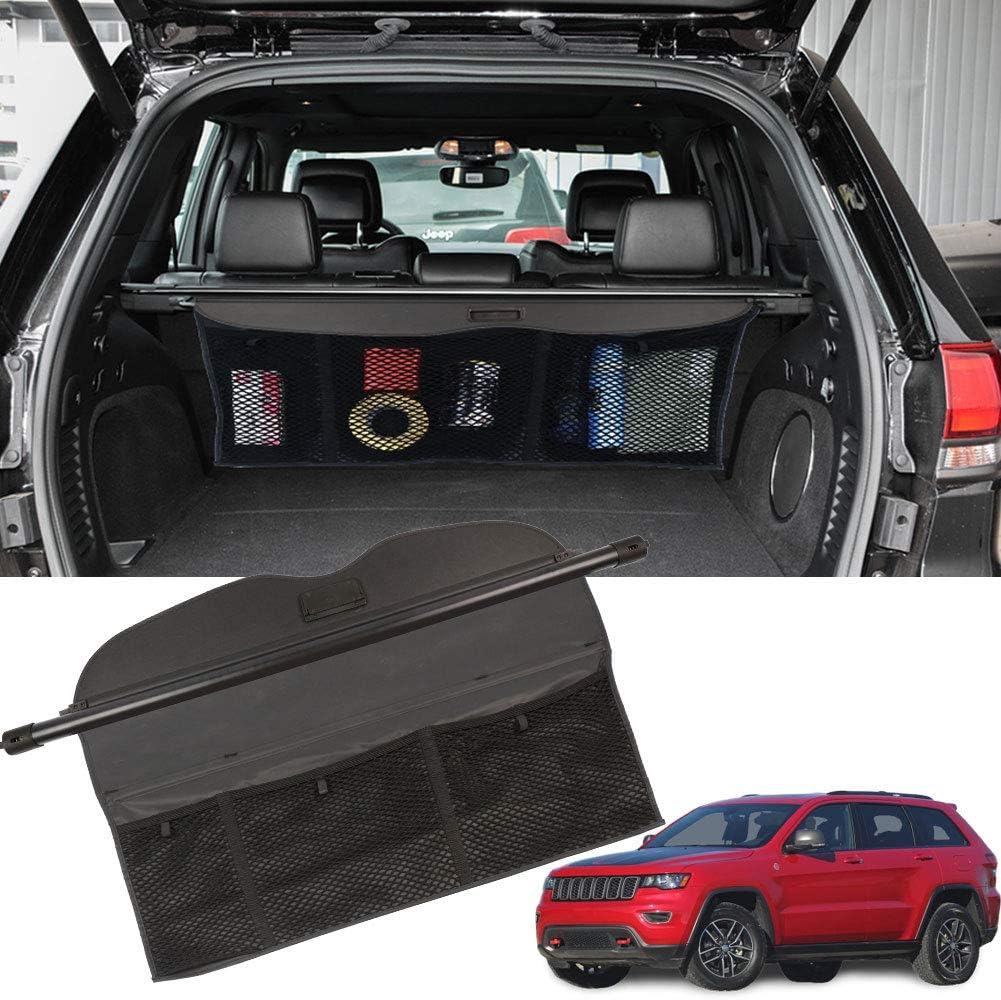 Cargo Cover with Extra Storage Net Black Tonneau Accessories A6236