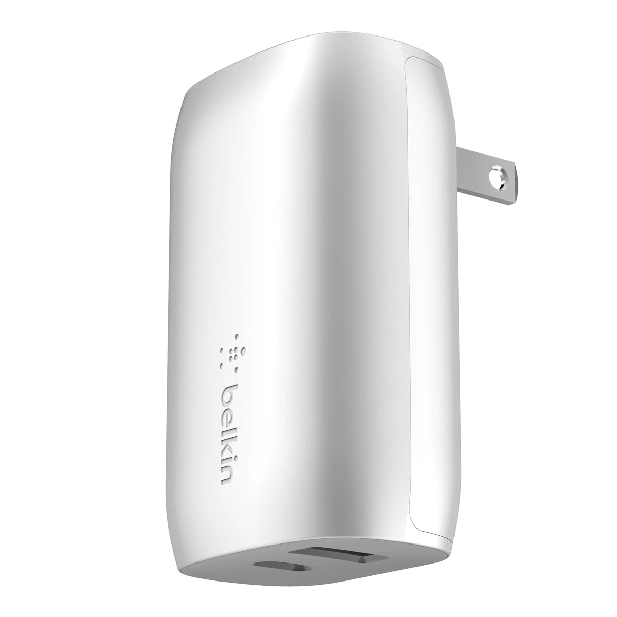 37W Dual Wall Charger USB-C to Lightning Cable Silver M184114