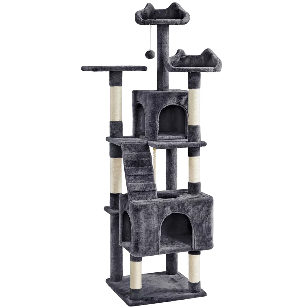 72'' Multi Level Cat Tree with Condos & Scratching Post S6923