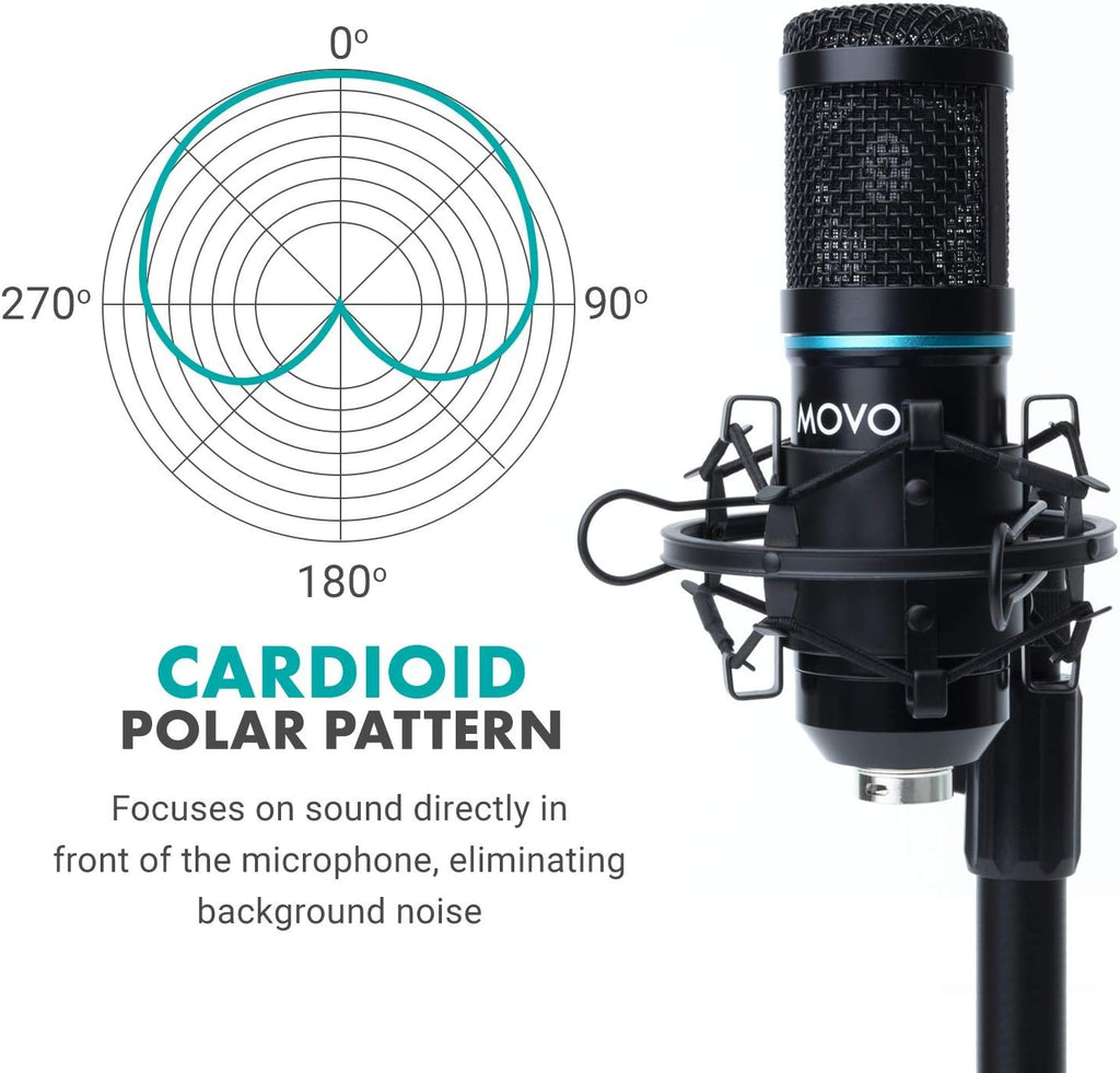 2-Pack Cardioid Condenser Microphone Kit with Scissor Arm Mic Stand, Shock Mount and Gooseneck Pop Filter Y8536