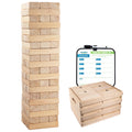60 Jumbo Wooden Blocks Tumbling Timber Toy with Storage Crate P3650