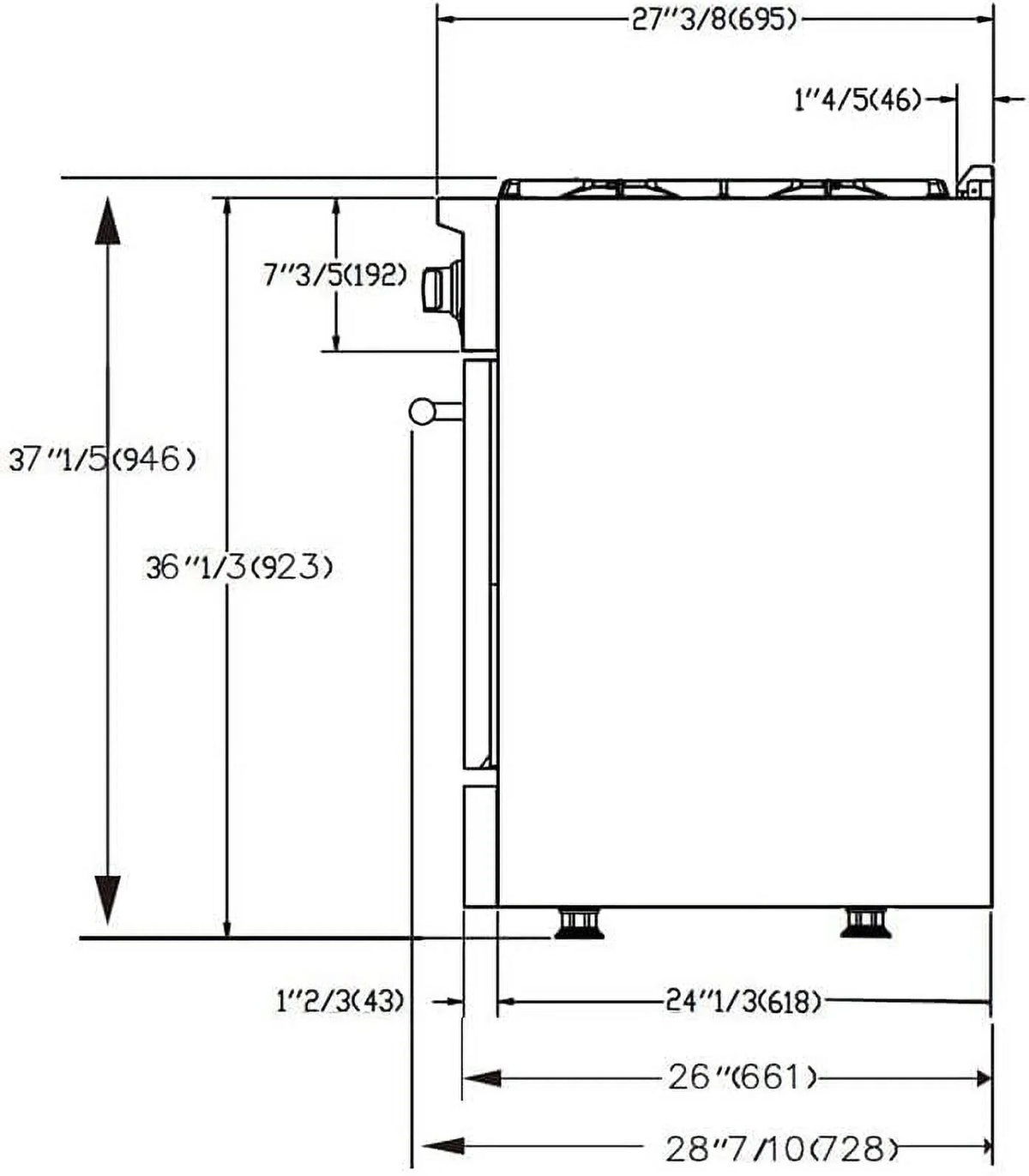 Gold 36" Freestanding Dual Fuel Range U129