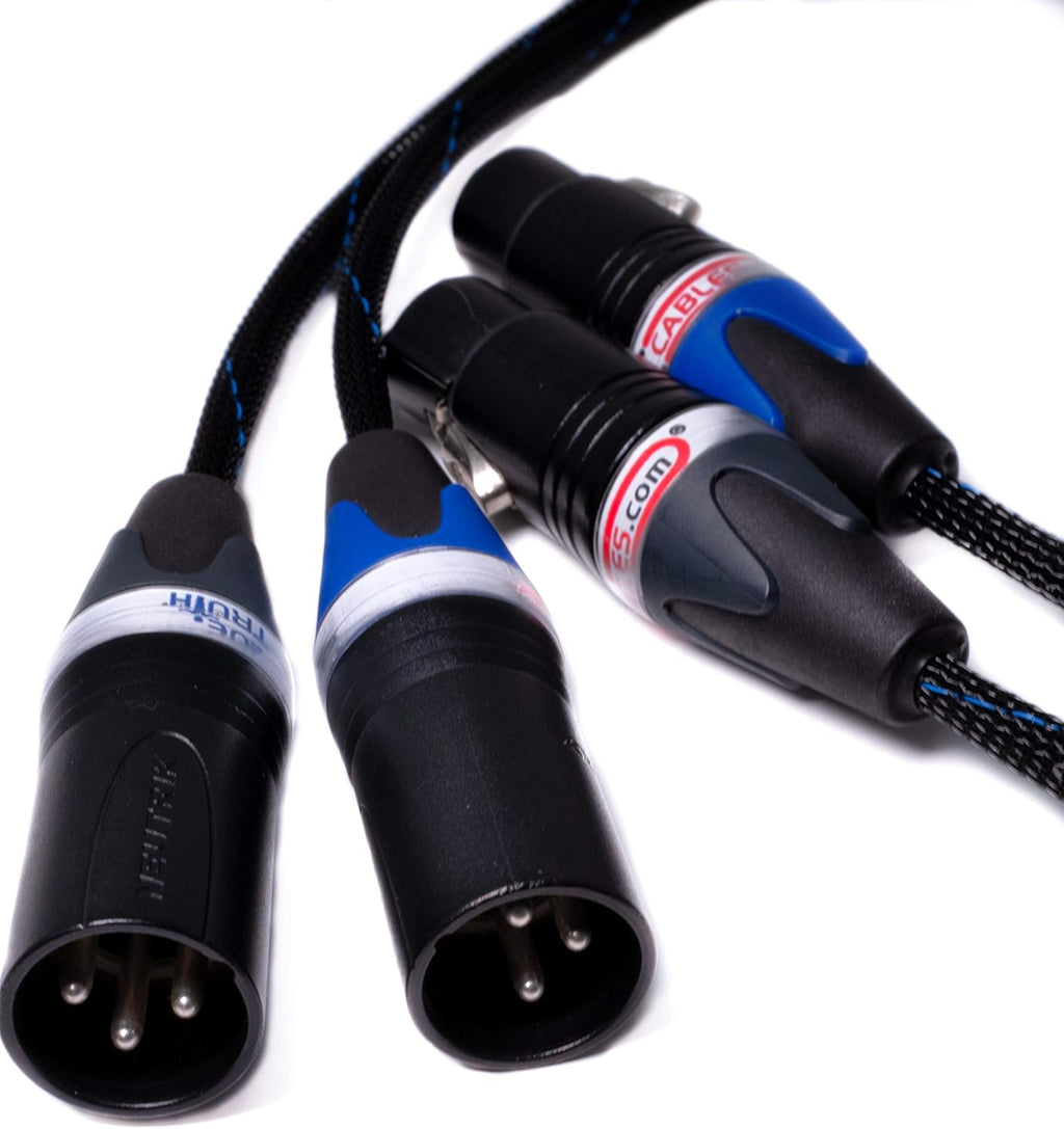 Balanced XLR Cables - Stereo Pair (2 Cables) - Silver/Copper Hybrid - 1.5 Feet R66694