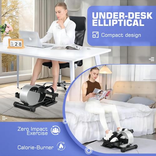 Under Desk Elliptical Machine Portable Mini Leg Exerciser E7656