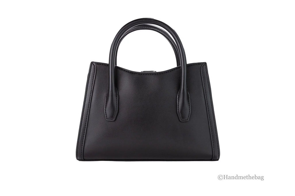 Black Leather Satchel Crossbody Bag G3843