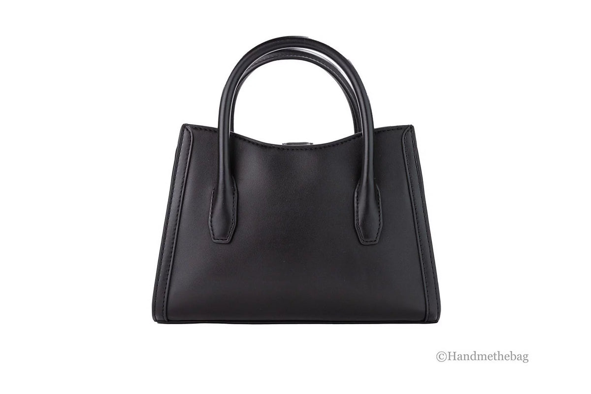 Black Leather Satchel Crossbody Bag G3843