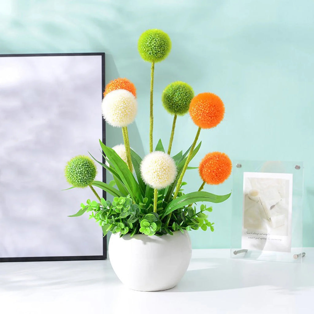 Colorful Artificial Flower Potted Plant O412