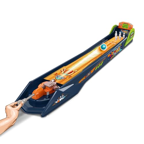 Electronic Tabletop Arcade Bowling Game with LCD Auto Scoring, Lights & Sound Y782