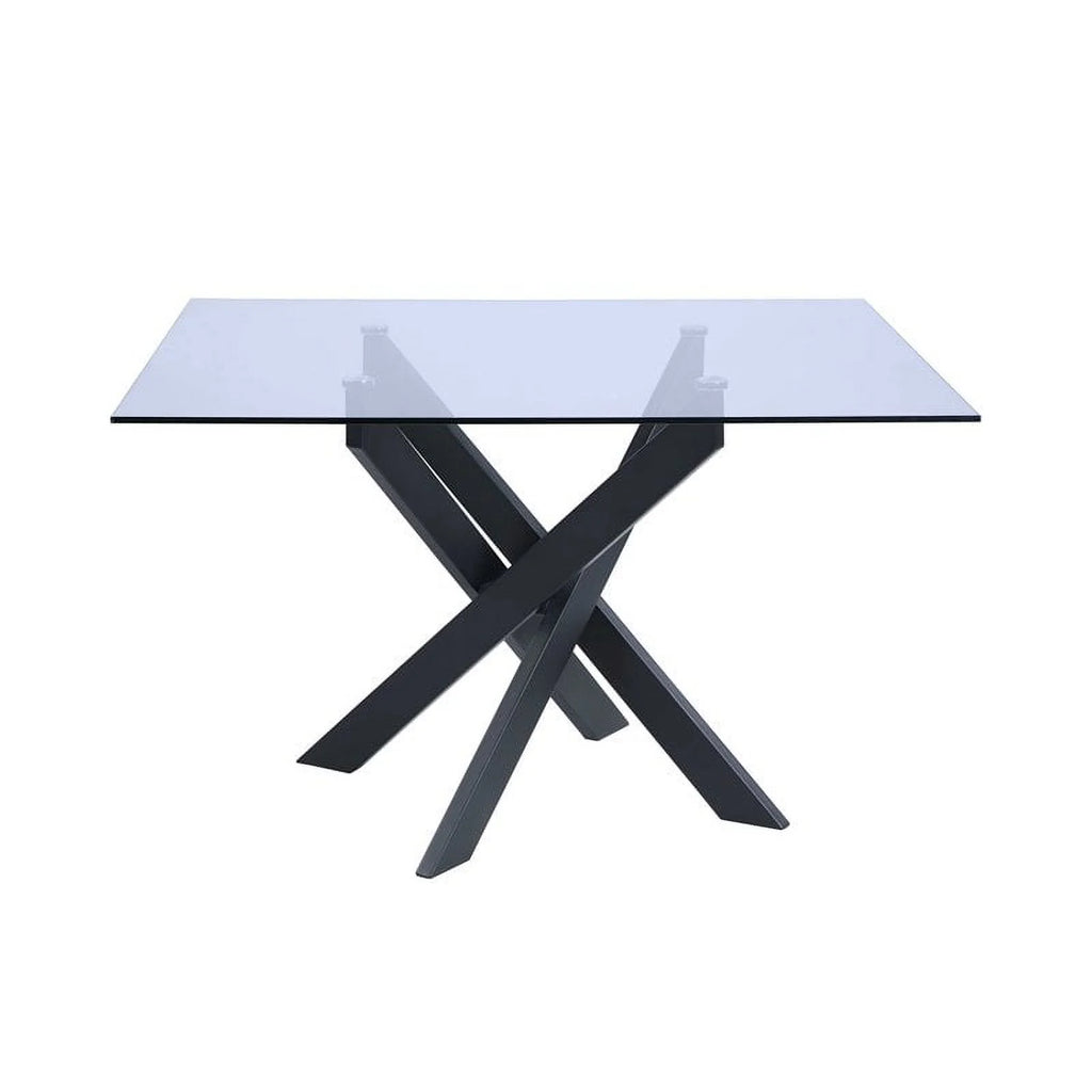 48" Round Steel and Glass Dining Table G372