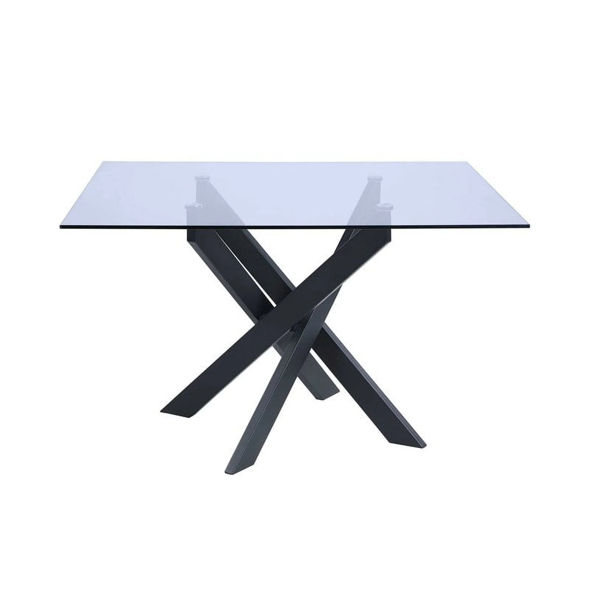 48" Round Steel and Glass Dining Table G372
