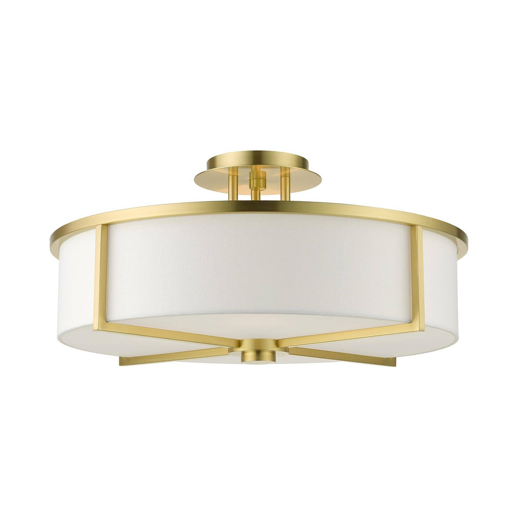 Semi-Flush Mount Satin Brass Light H8804