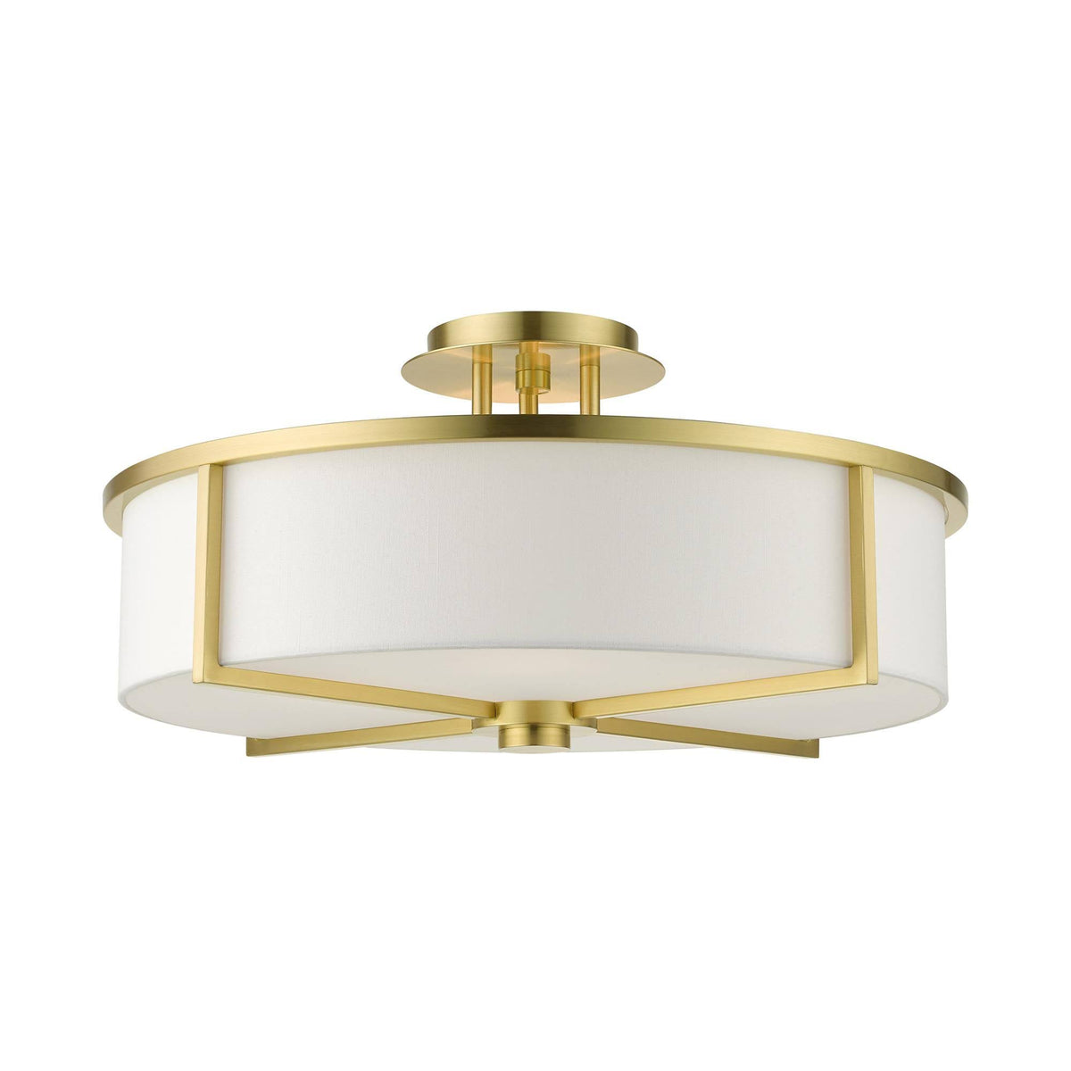 Semi-Flush Mount Satin Brass Light H8804