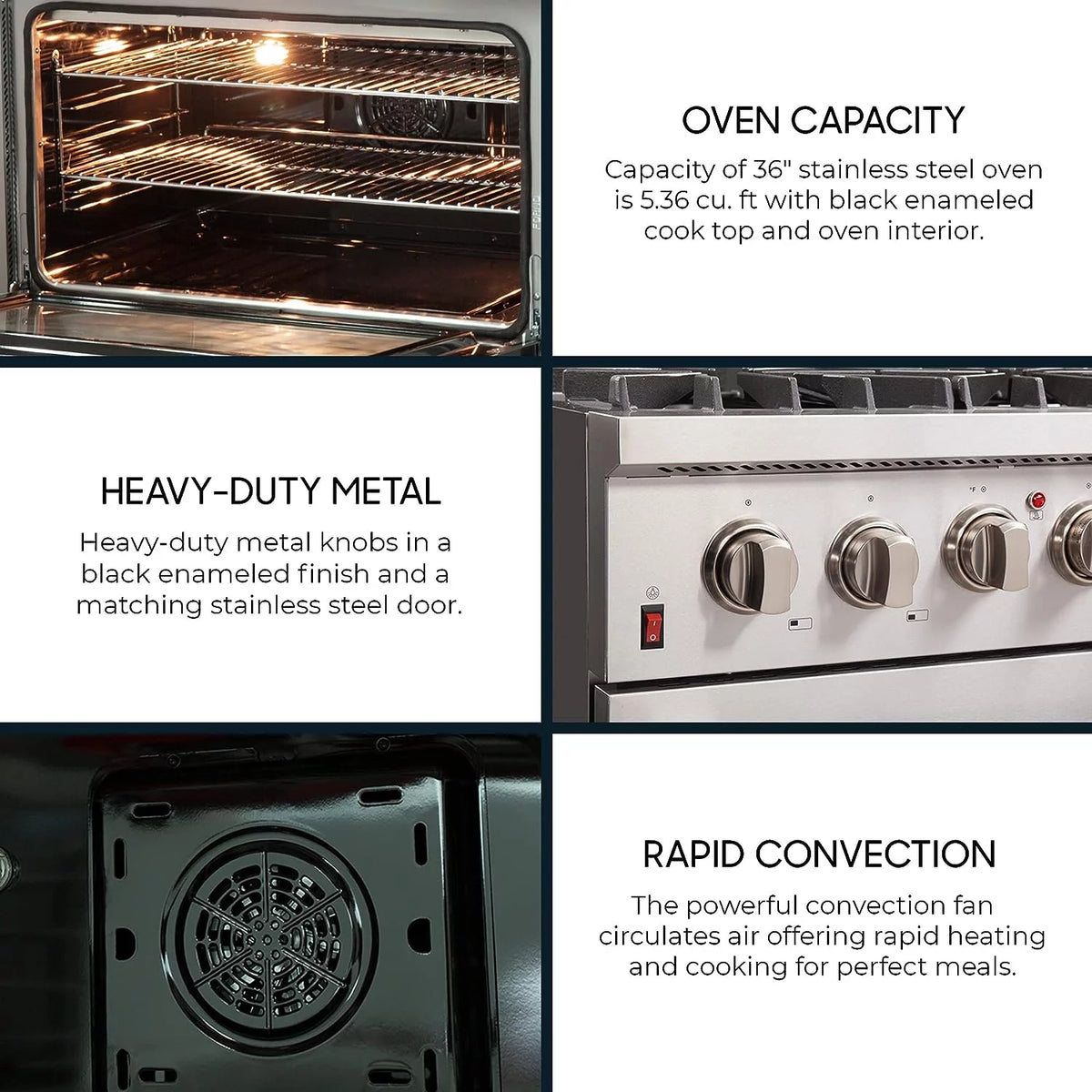 Gold 36" Freestanding Dual Fuel Range U129
