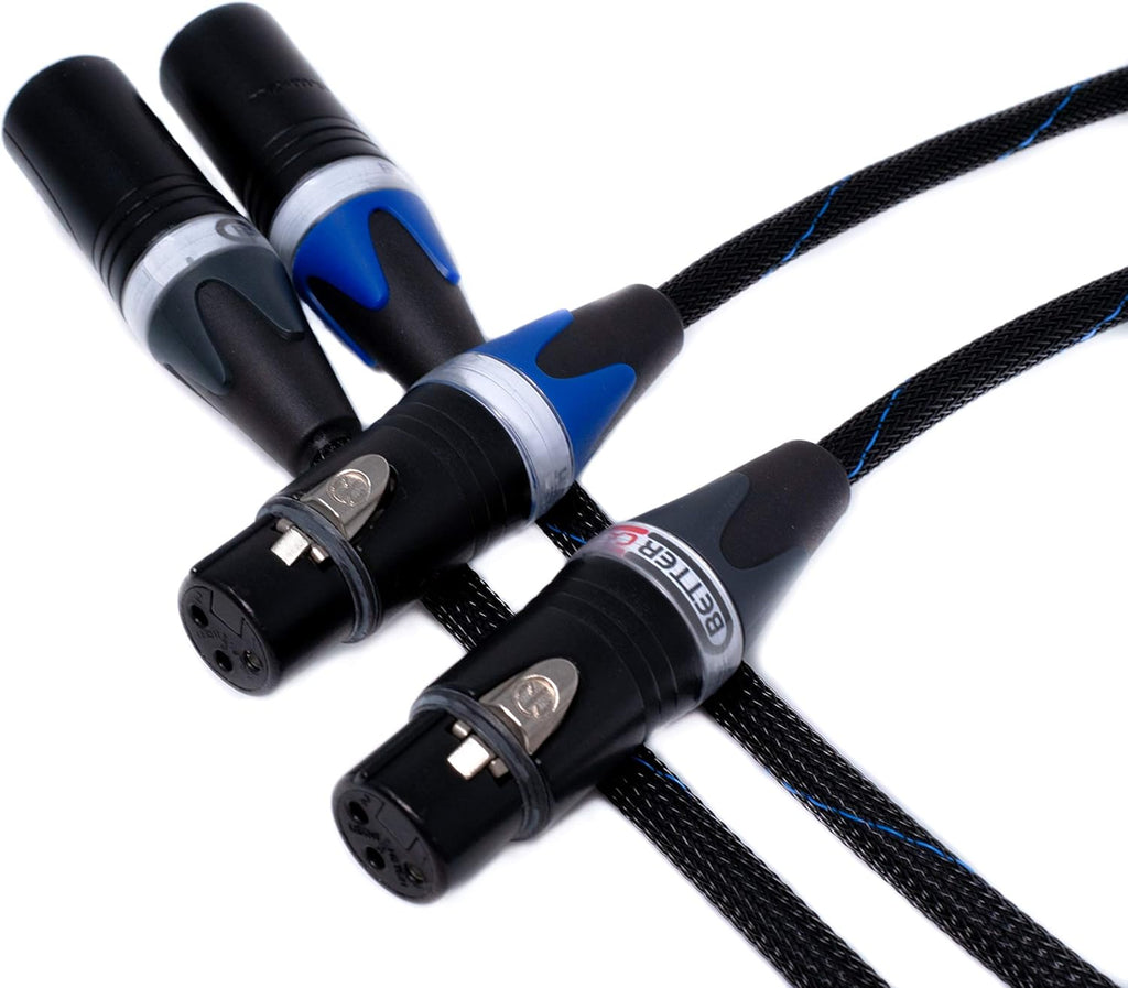 Balanced XLR Cables - Stereo Pair (2 Cables) - Silver/Copper Hybrid - 1.5 Feet R66694
