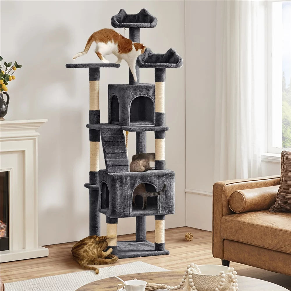 72'' Multi Level Cat Tree with Condos & Scratching Post S6923