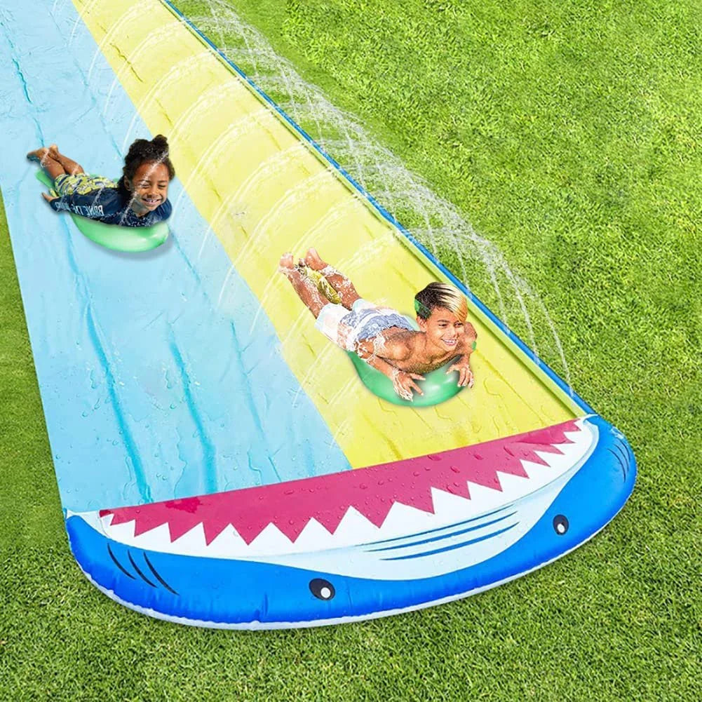16FT Double Water Slides with Sprinklers K6095