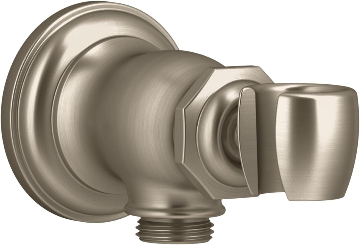 Vibrant Brushed Bronze Wall-mount Handshower Holder and Supply Elbow B843