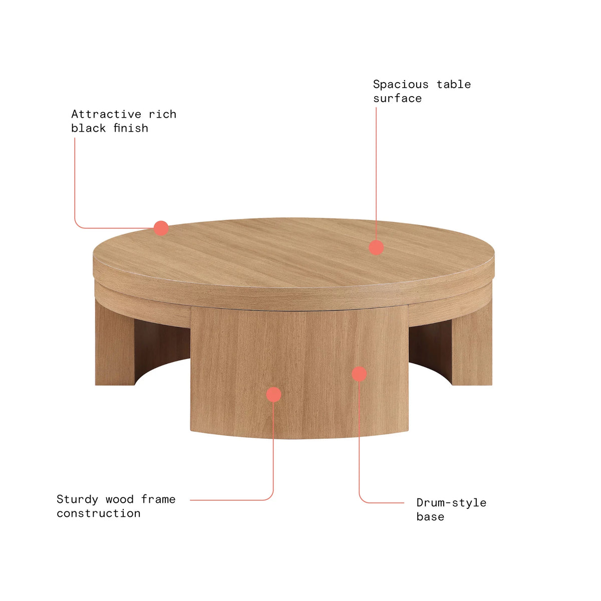 Round Black Coffee Table M59234