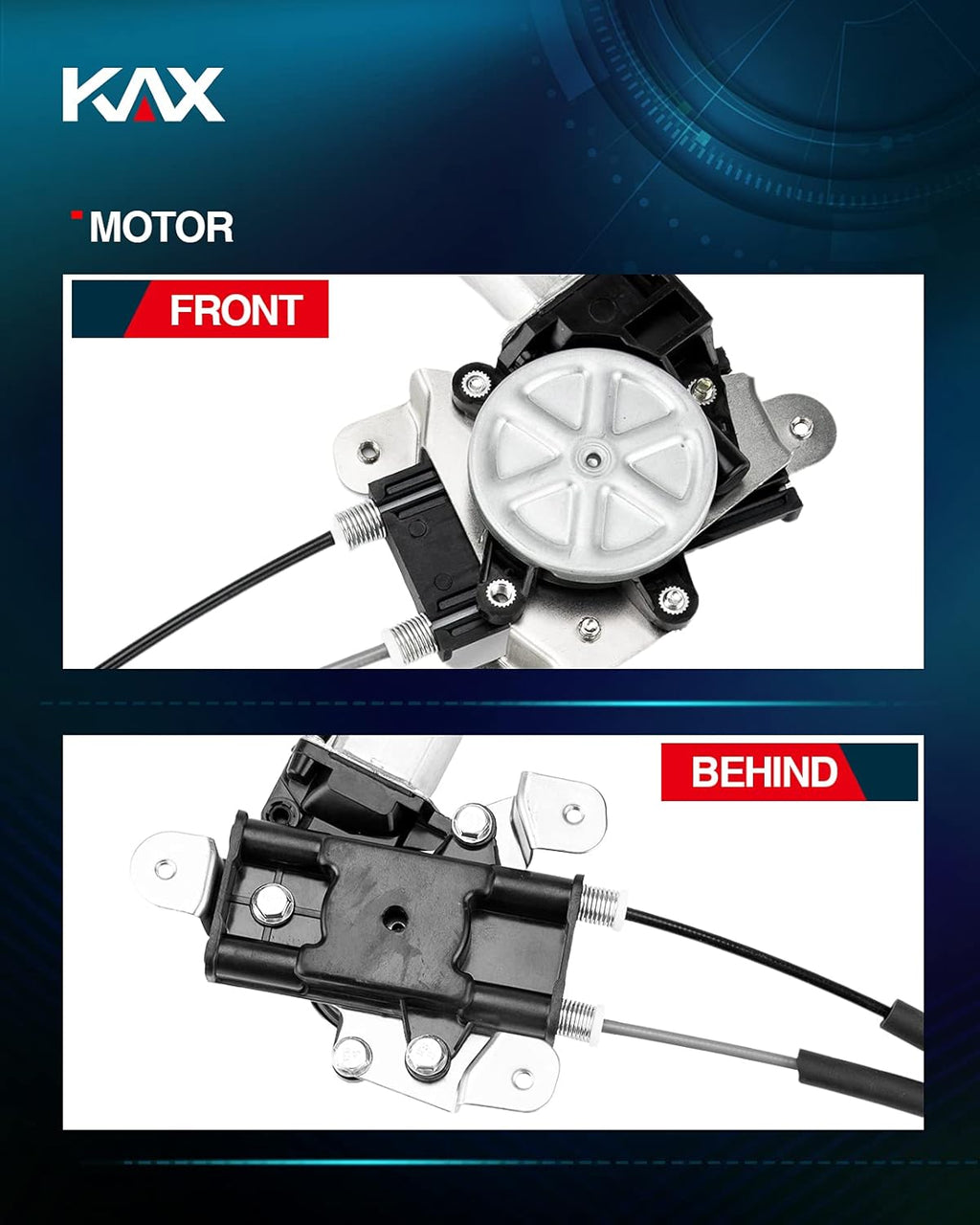 Power Window Motor and Regulator Assembly Front Right Passenger Side Pack of 2 B4335