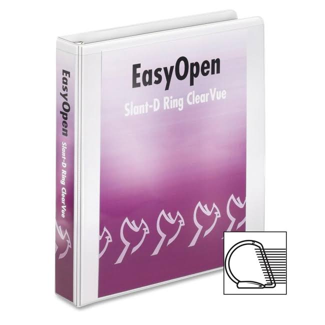 ClearVue Slant D-Ring Binders M8770