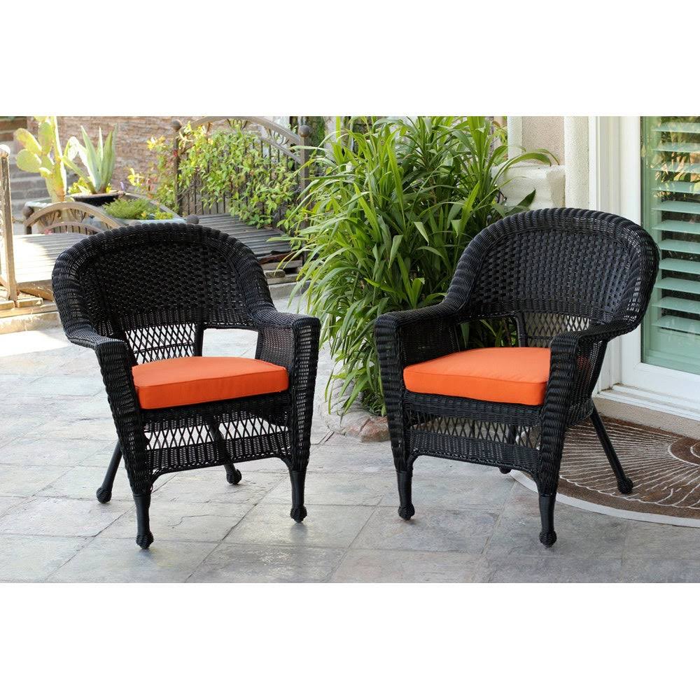 Black Wicker Chair (Set of 2) F765472