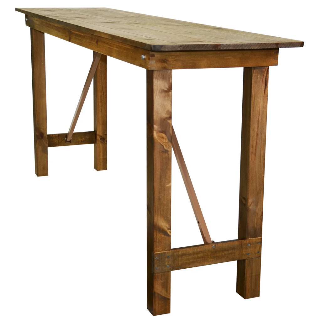 Pine Wood Farm Bar Height Folding Table R193
