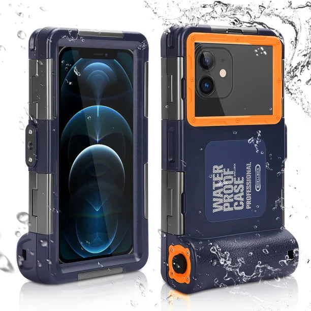 Waterproof Protective Case for Phones Up to 6.9 Inch with Lanyard D8064