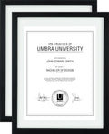 Black 11 x 14 8-1/2 x 11 Floating Frame, 2 Count R634