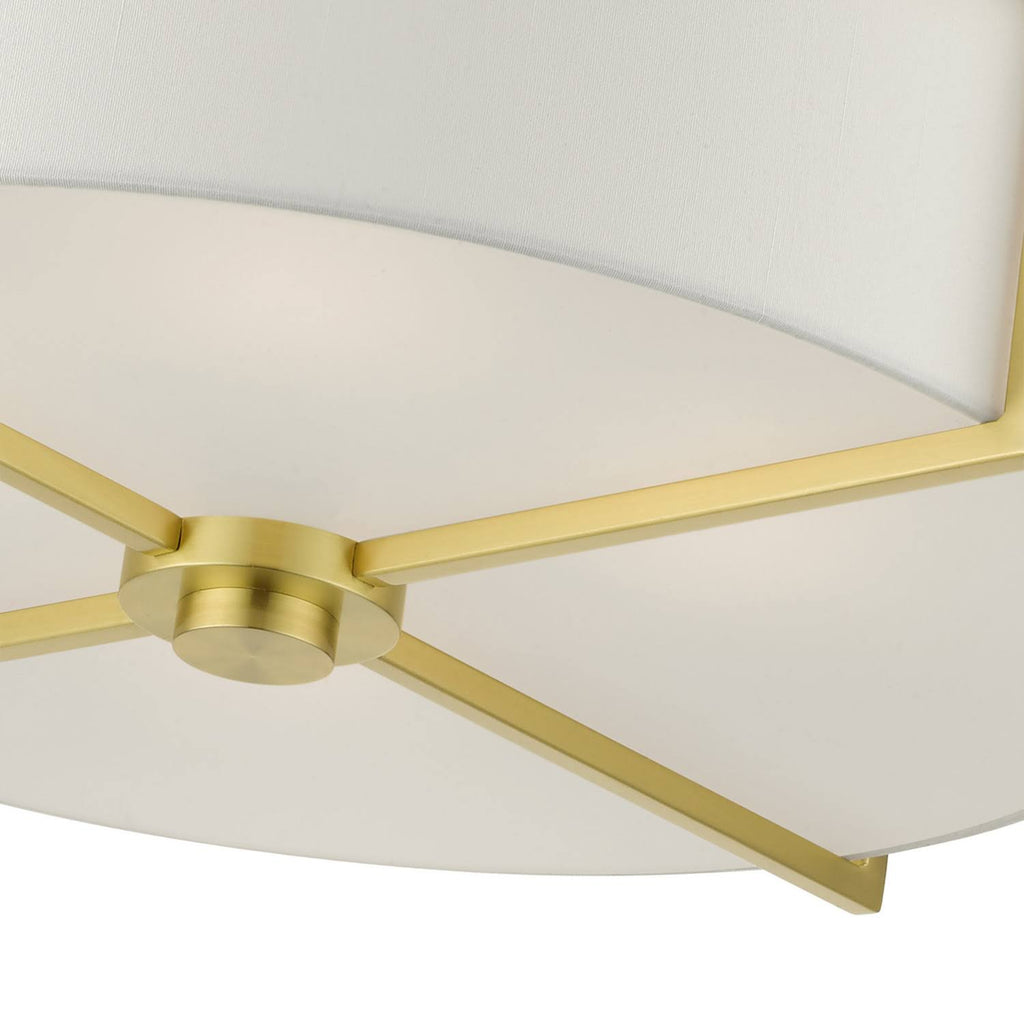 Semi-Flush Mount Satin Brass Light H8804