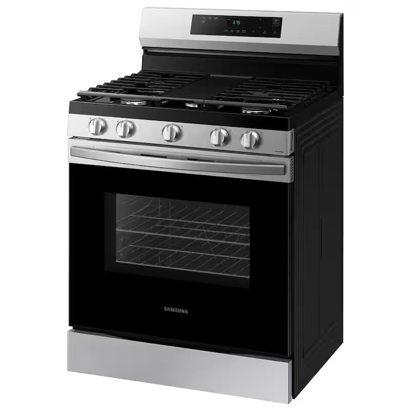 6.0 cu. ft. Smart Freestanding Gas Range with Integrated Griddle in Stainless Steel F875
