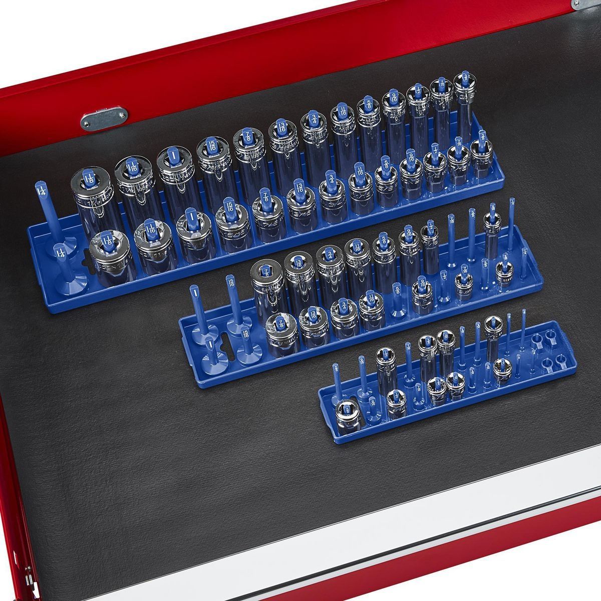 3 Piece Blue SAE Socket Tray L10824